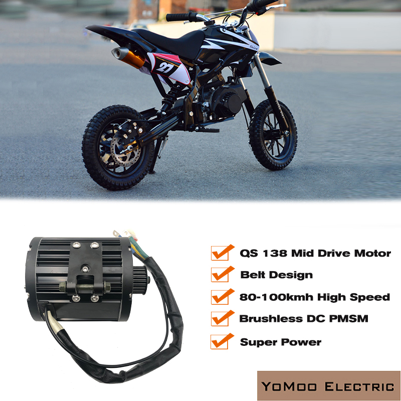 17 inç QS138 4000W Tepe Gücü 1 - 72V 12000W Electric Dirt Bike incelemesi ve fiyatı